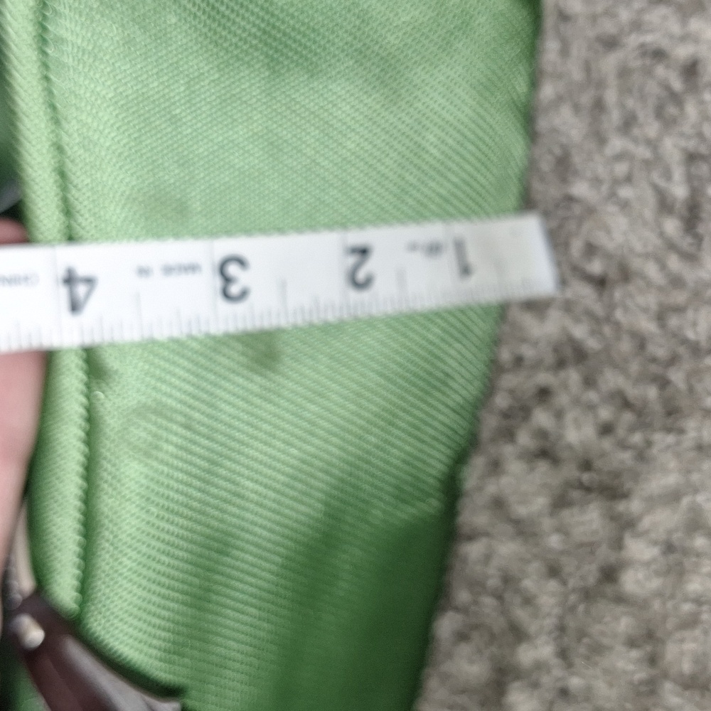 Vintage Tommy Hilfiger canvas handbag purse - green/brown leather - Picture 15 of 16